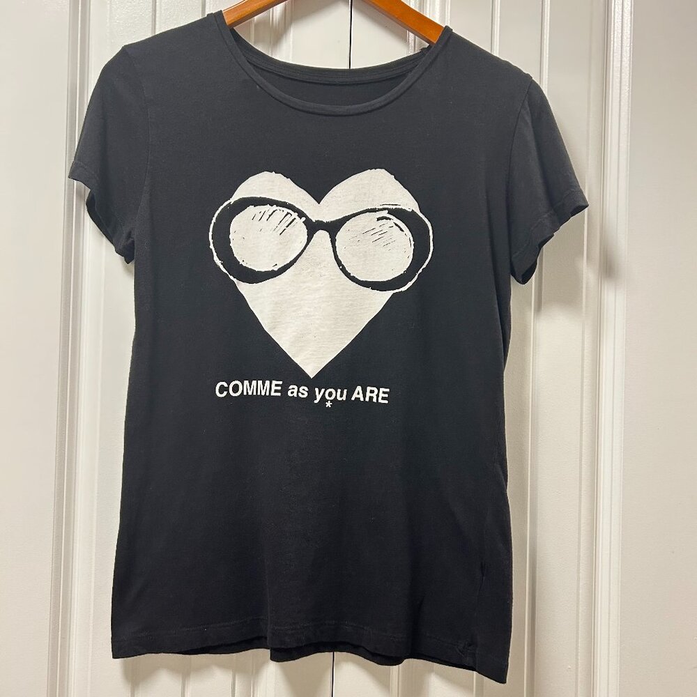 Black Score Comme T-shirt Black